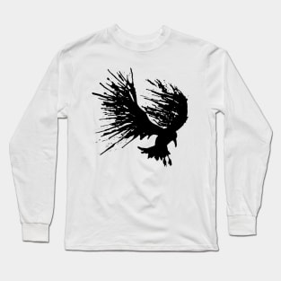 Ink Quill Explosion Crow Long Sleeve T-Shirt